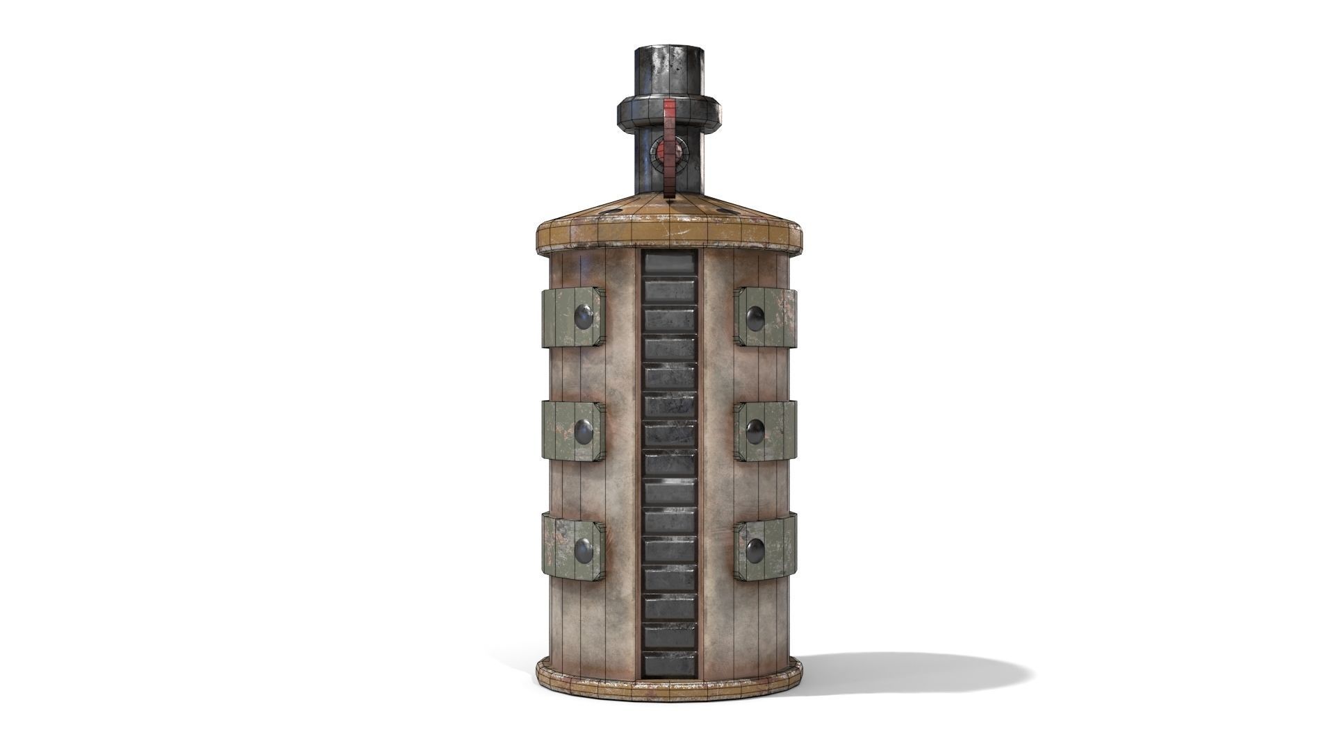 Homemade Grenade Low-poly 3D model_19