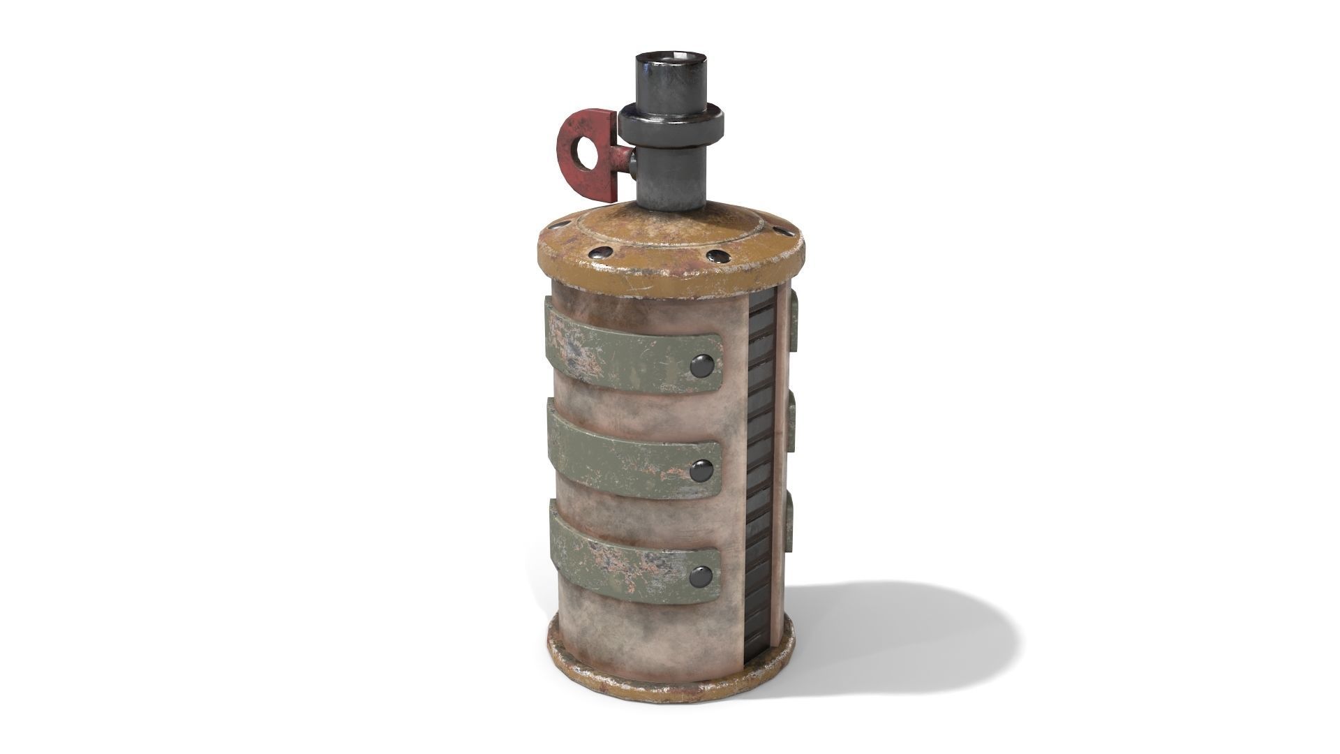 Homemade Grenade Low-poly 3D model_1