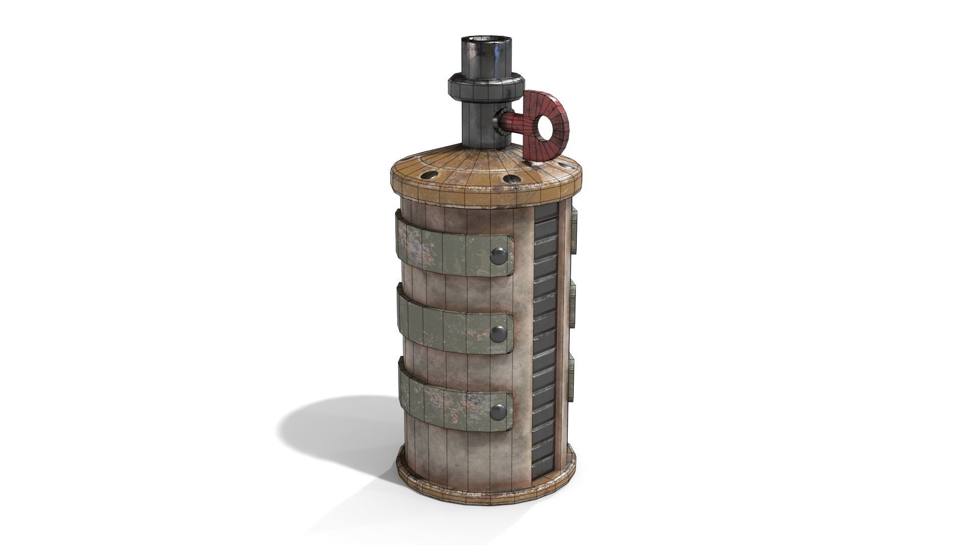 Homemade Grenade Low-poly 3D model_10