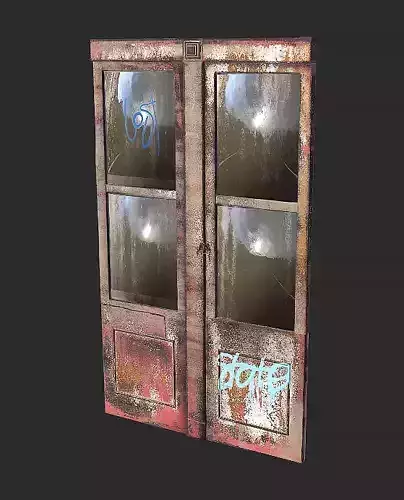 Rusted Metal Door PBR - Game Ready