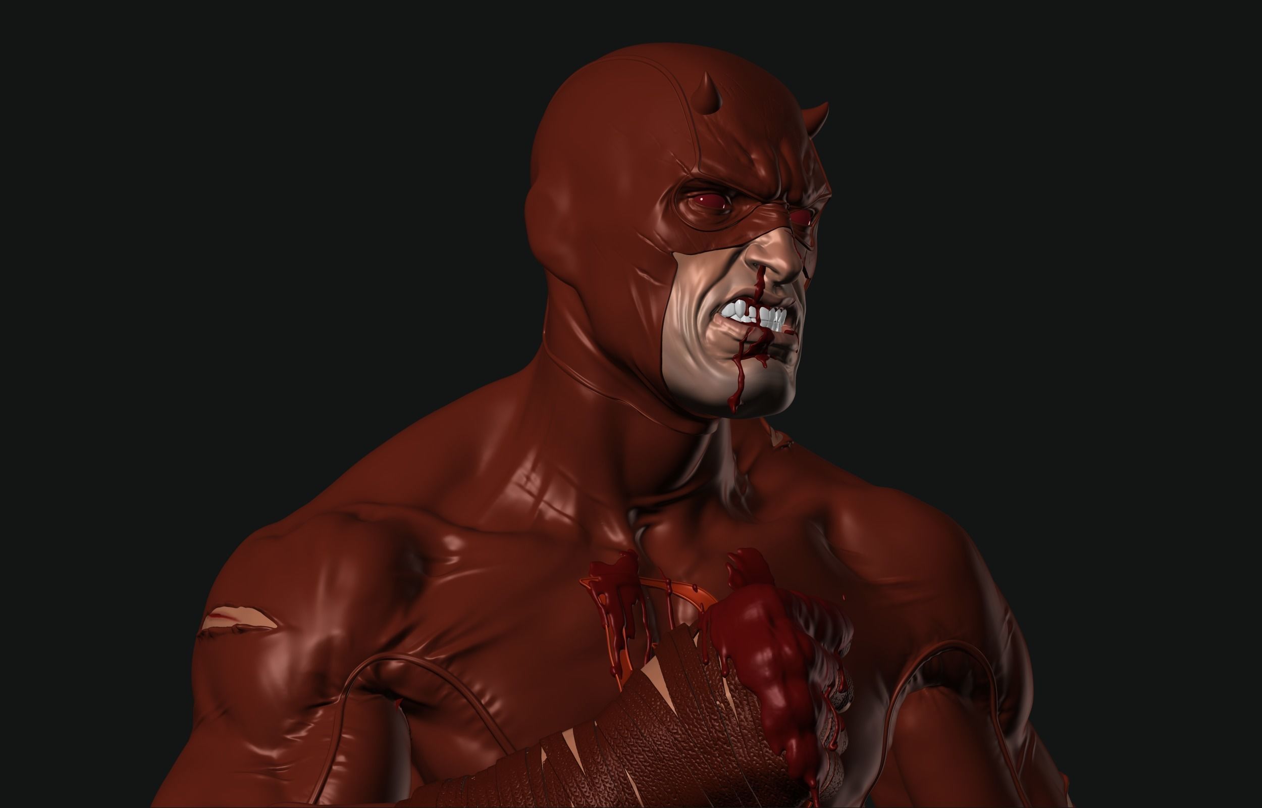 Daredevil statue 3D print model_23