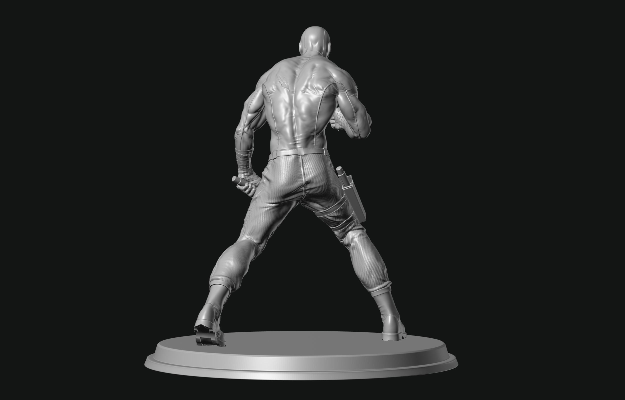 Daredevil statue 3D print model_10