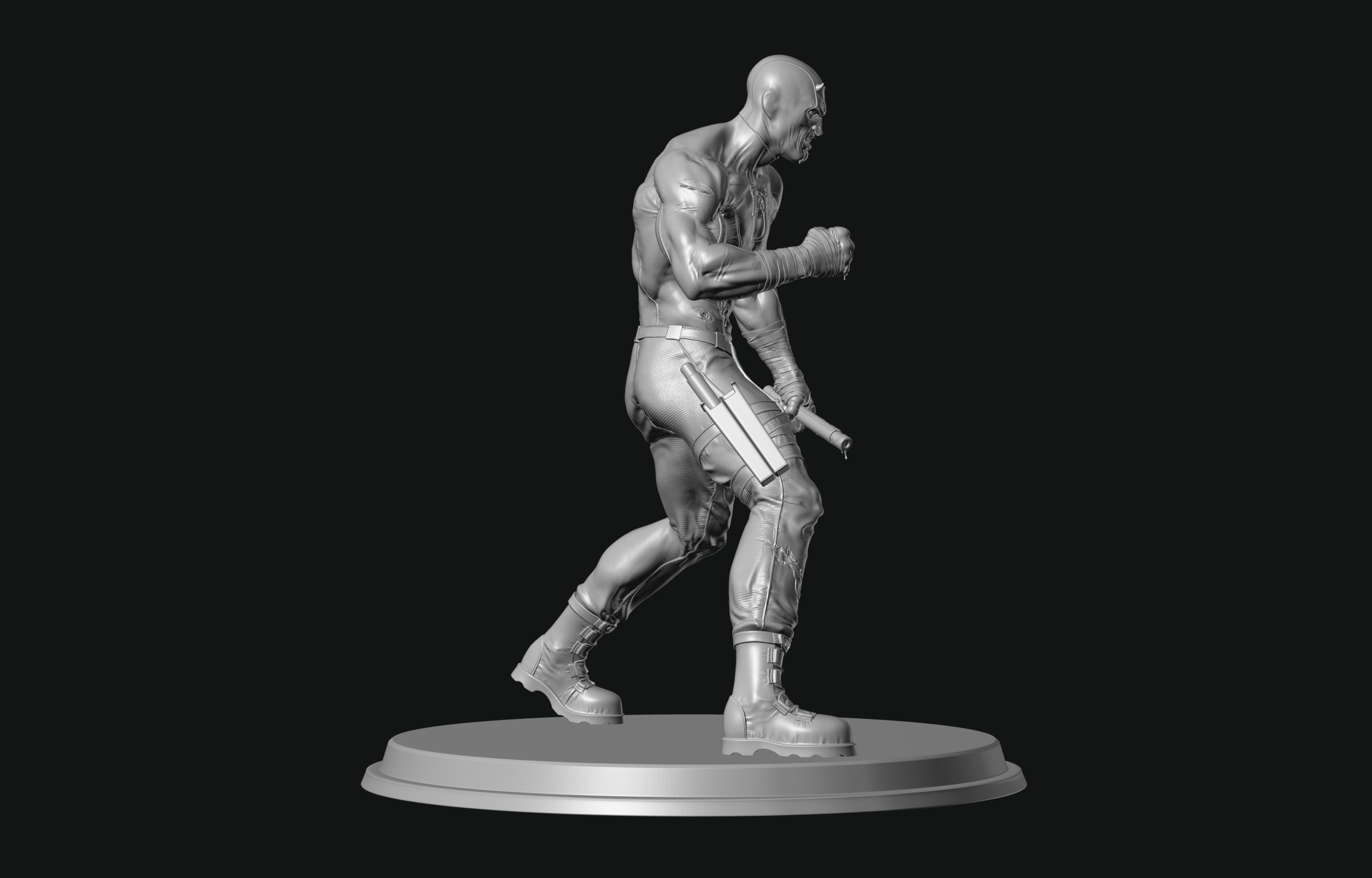 Daredevil statue 3D print model_14