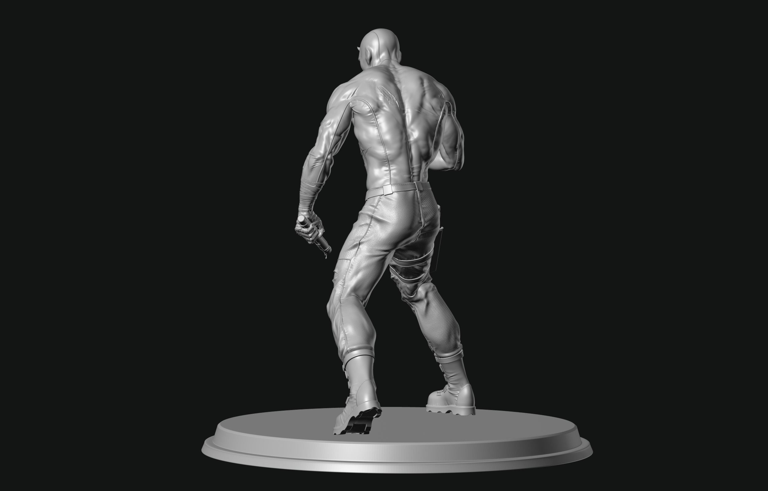 Daredevil statue 3D print model_8