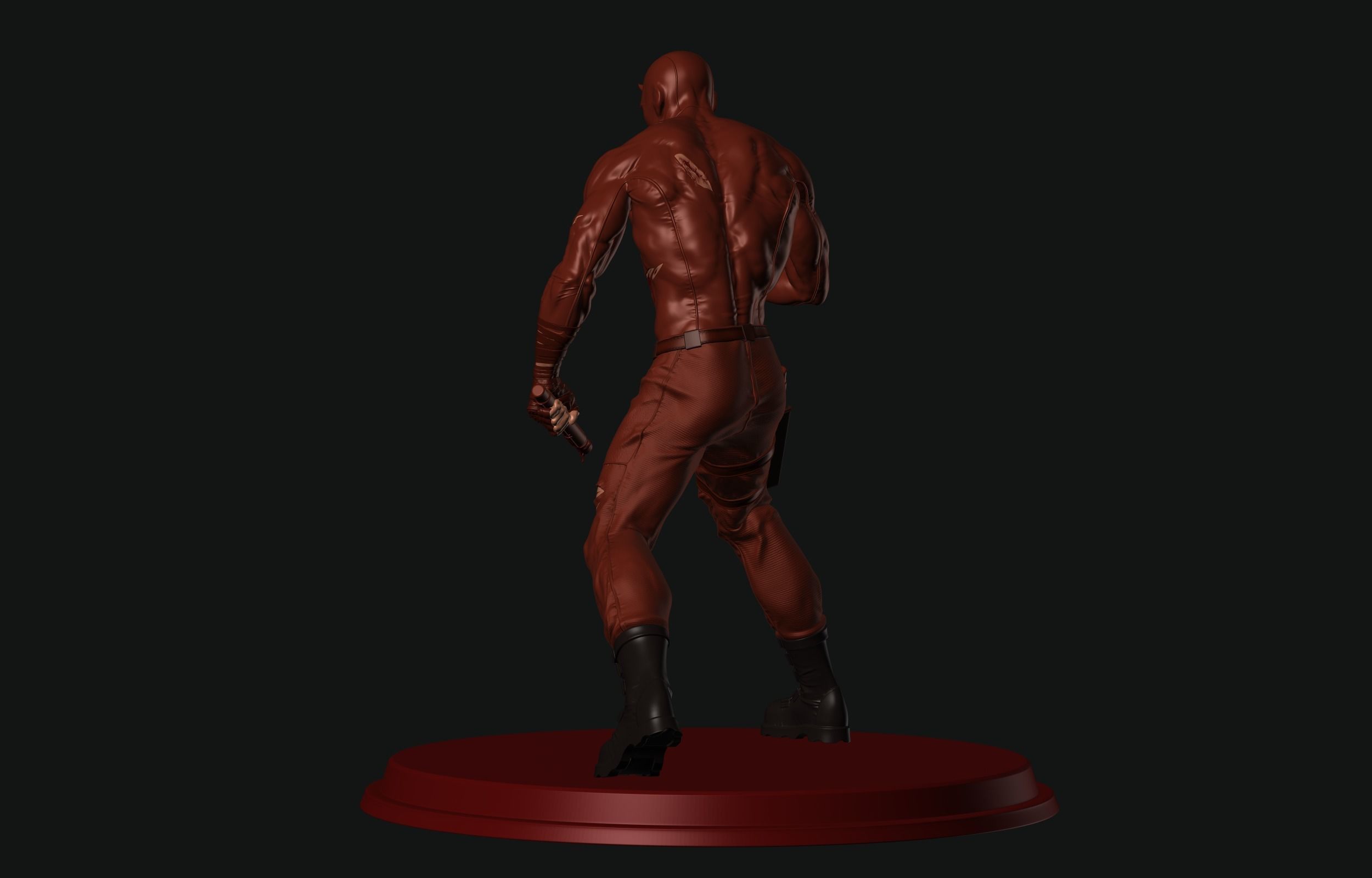 Daredevil statue 3D print model_9