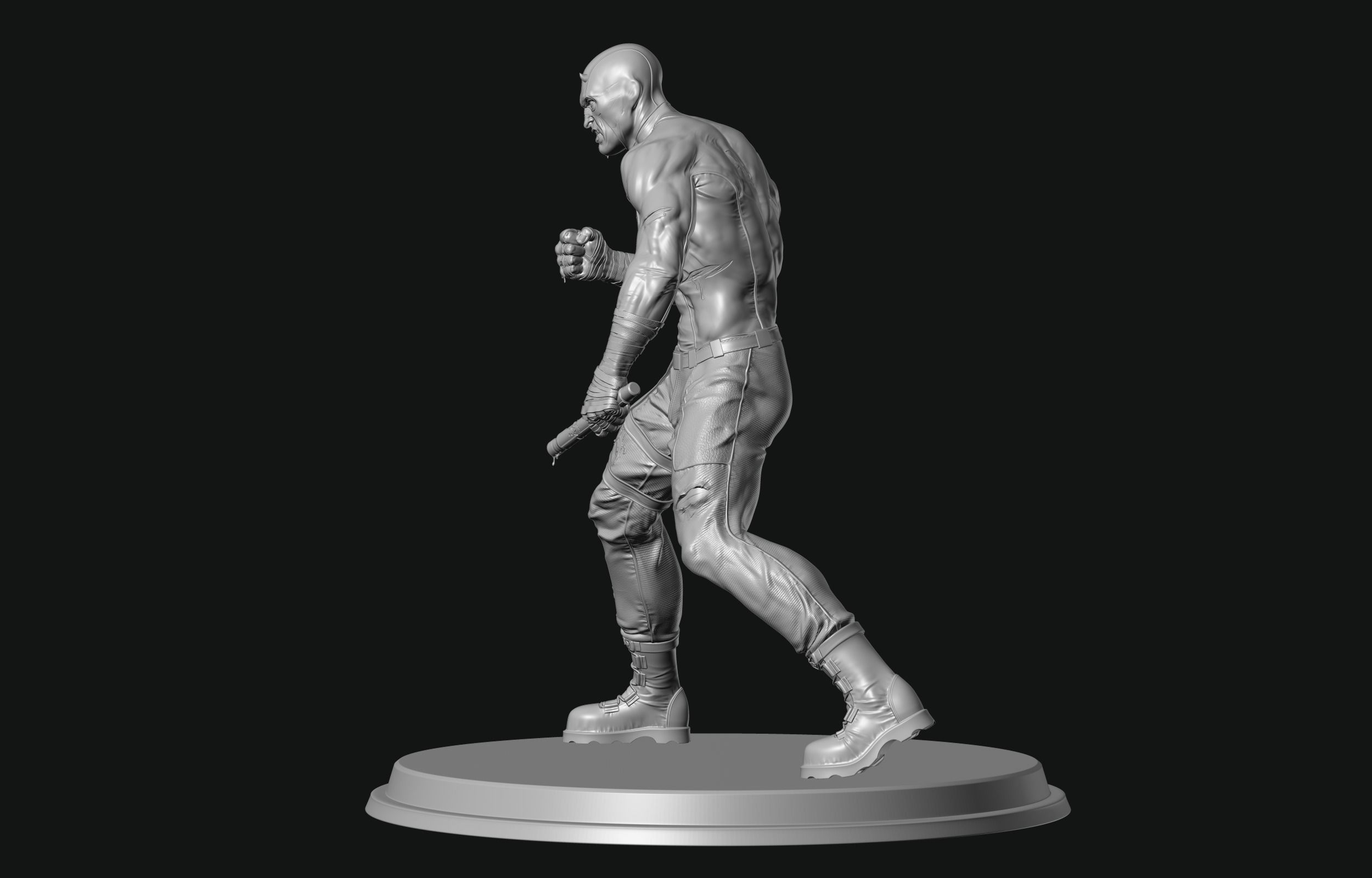 Daredevil statue 3D print model_6