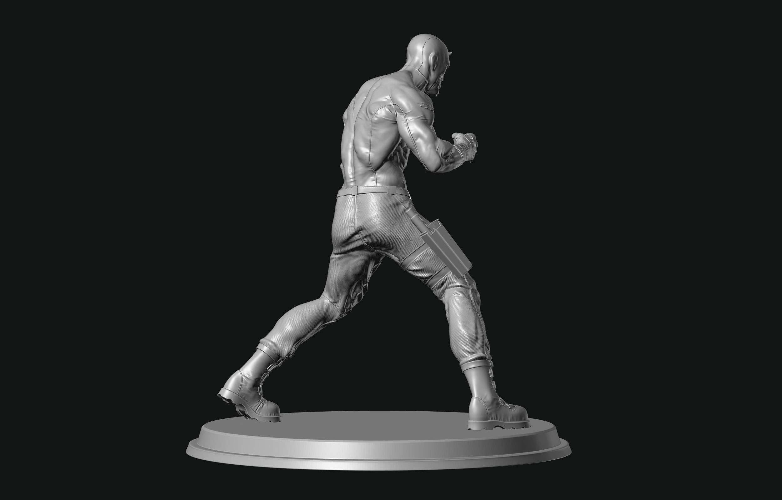 Daredevil statue 3D print model_12