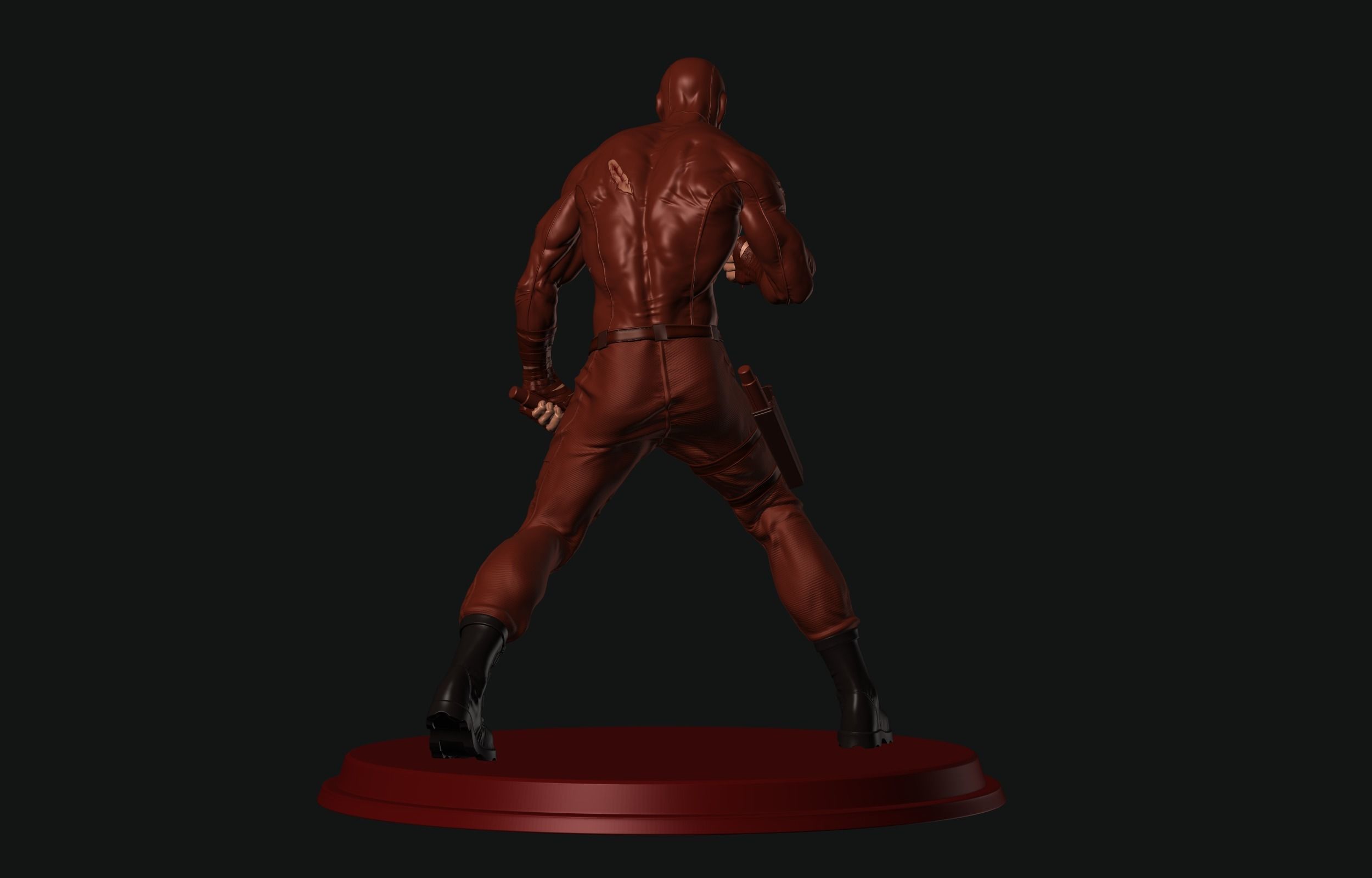 Daredevil statue 3D print model_11