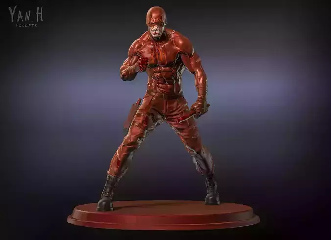 Daredevil statue 3D print model