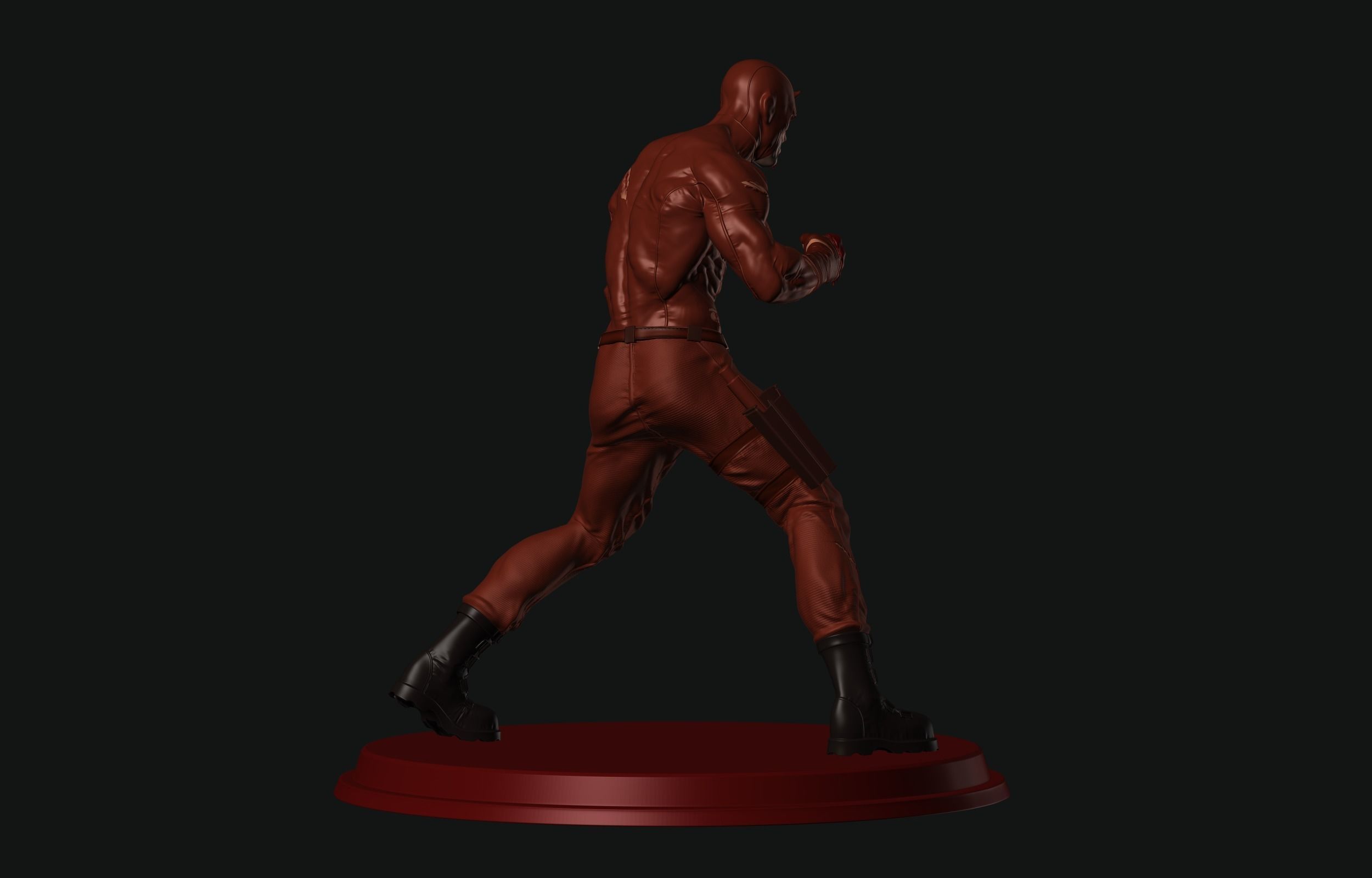 Daredevil statue 3D print model_13