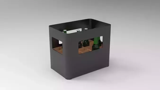 Beer Box Low-poly 3D model