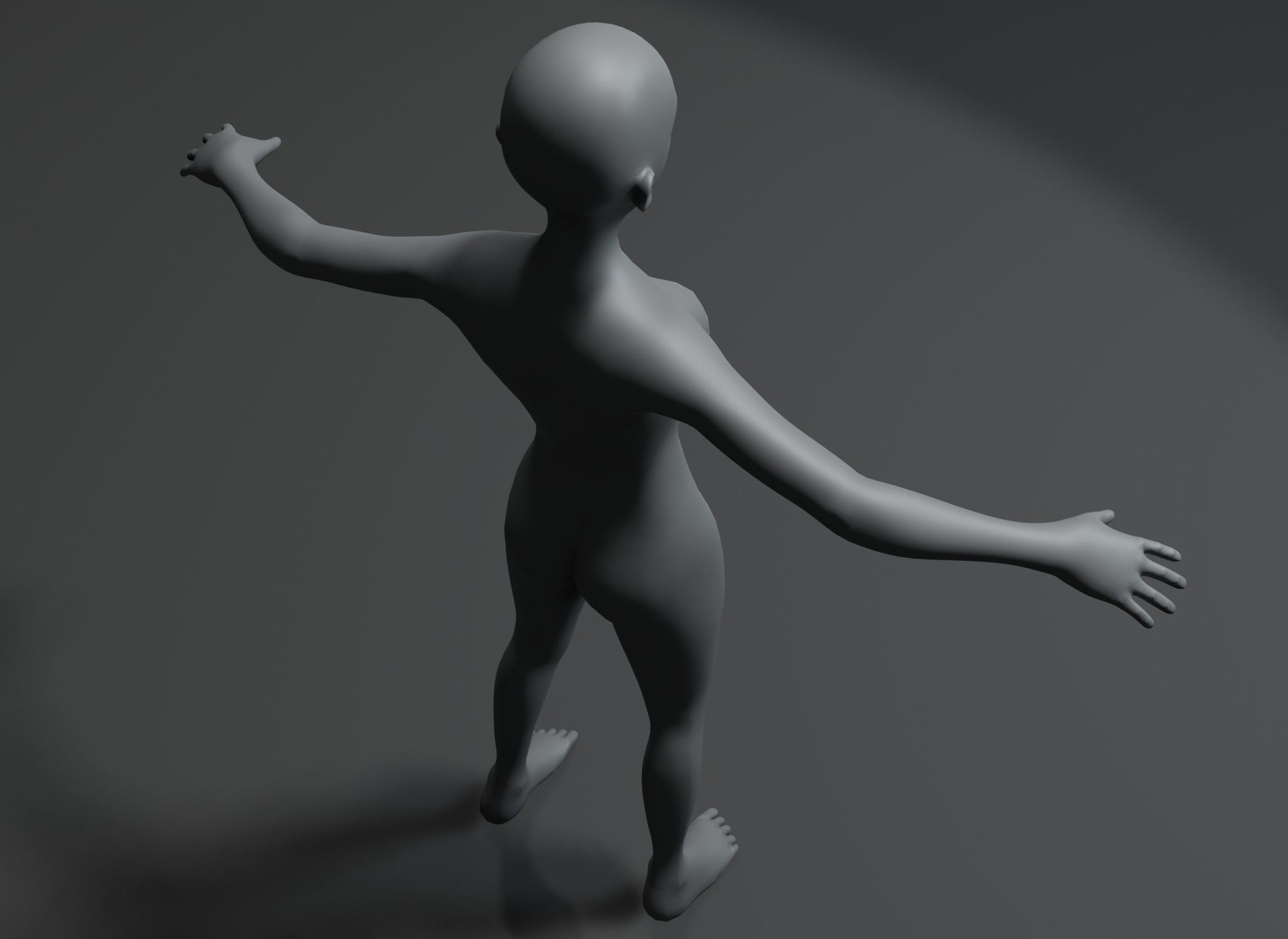 Human Body Base Mesh 3D Model Family Pack 20k Polygons 3D Model Collection_82