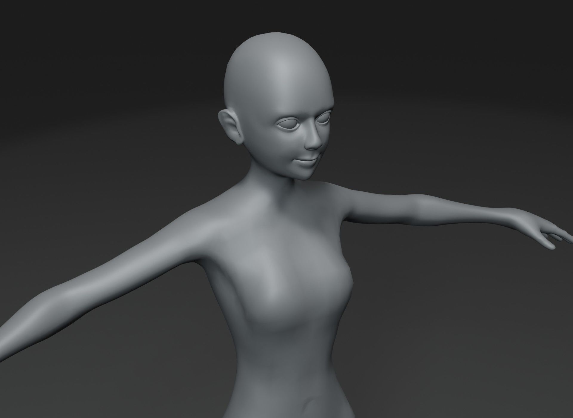 Human Body Base Mesh 3D Model Family Pack 20k Polygons 3D Model Collection_38