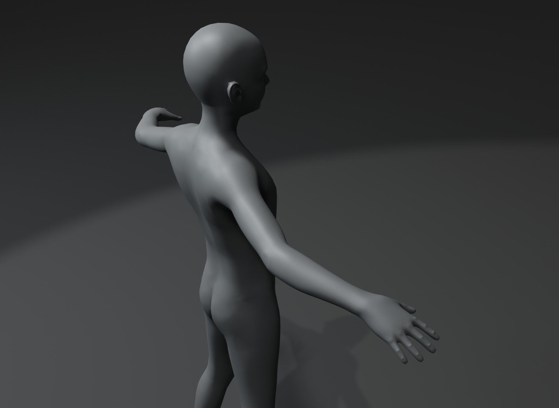 Human Body Base Mesh 3D Model Family Pack 20k Polygons 3D Model Collection_21