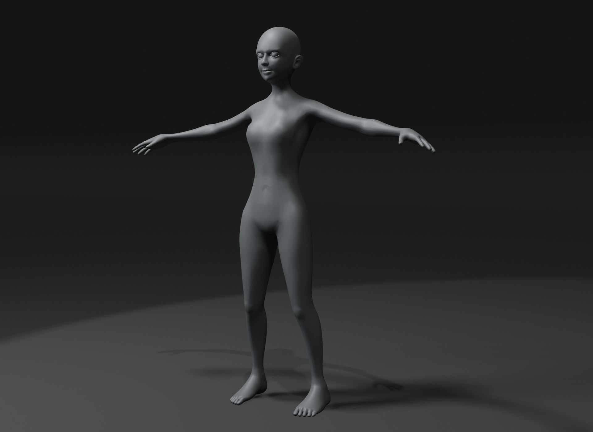 Human Body Base Mesh 3D Model Family Pack 20k Polygons 3D Model Collection_64