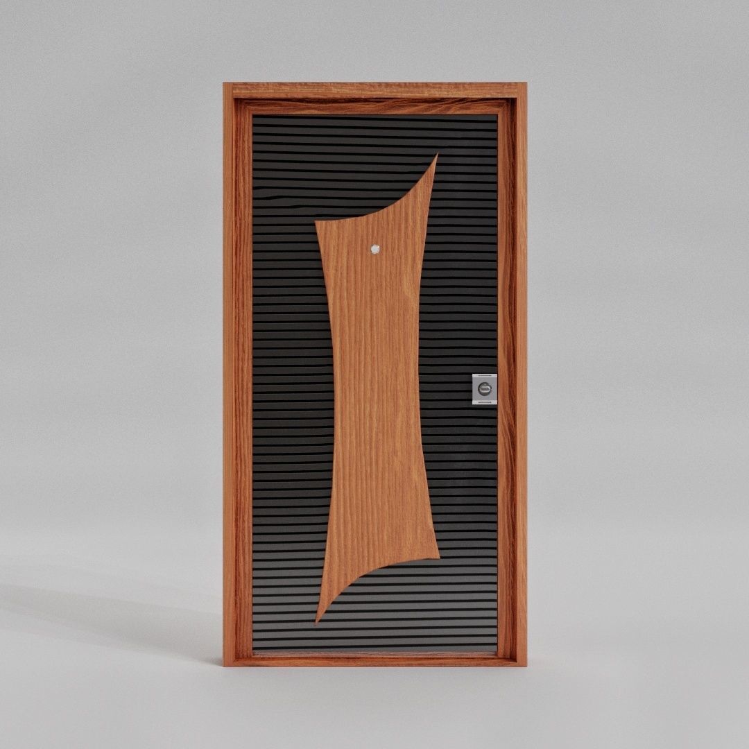 Wooden Entrance Door 3D model_15