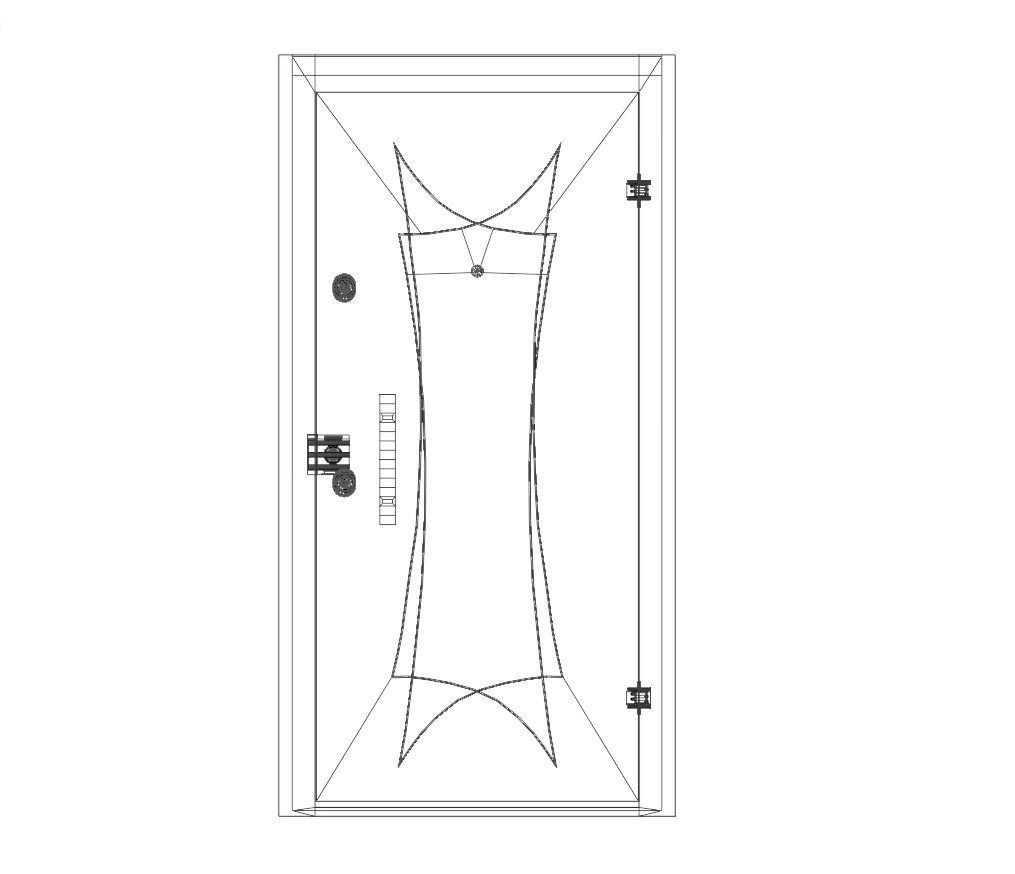 Wooden Entrance Door 3D model_14