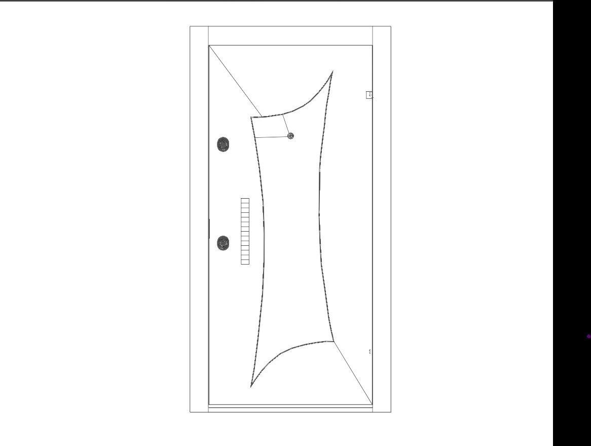 Wooden Entrance Door 3D model_12