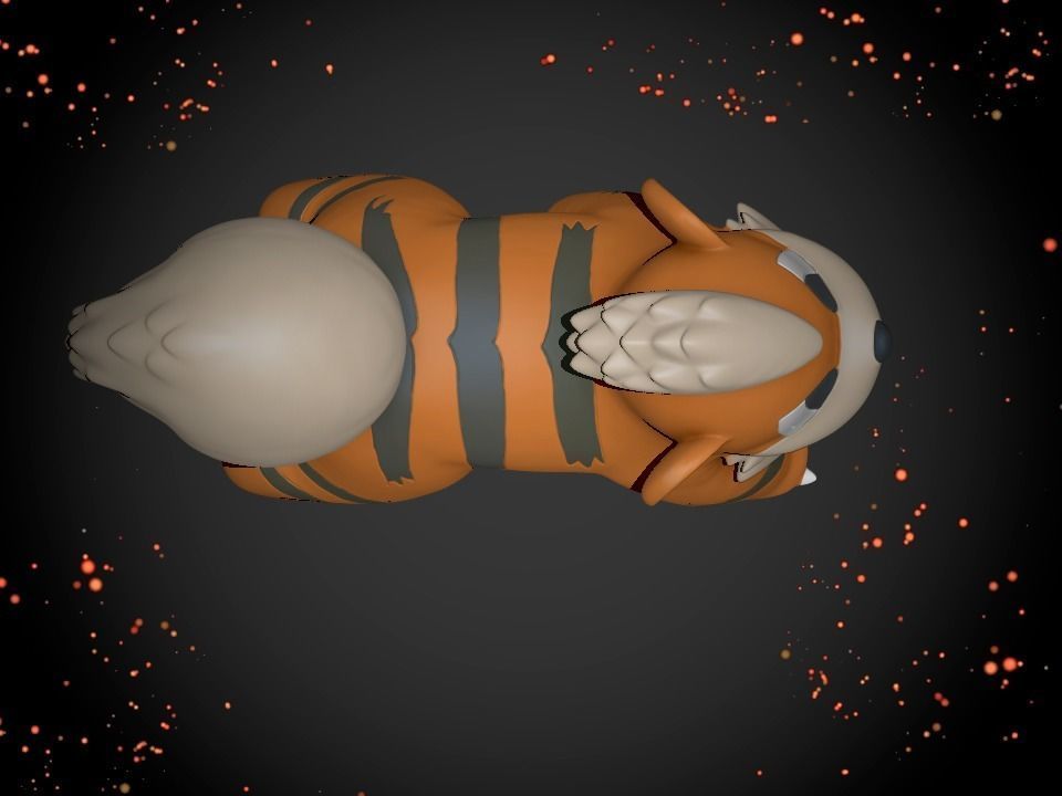 Growlithe STL 3D print model_4