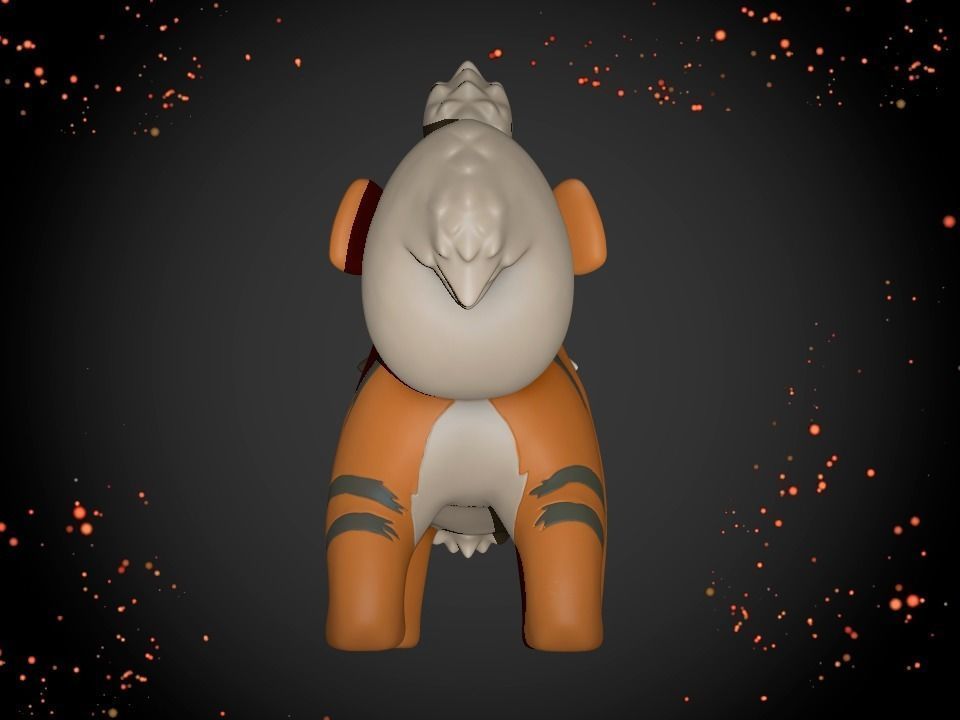 Growlithe STL 3D print model_2