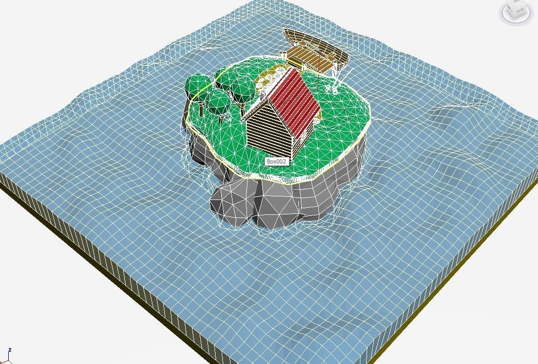 3d model of the island Low-poly 3D model_7