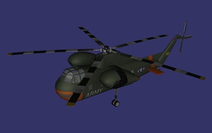 Sikorsky CH-37 Mojave Free low-poly 3D model