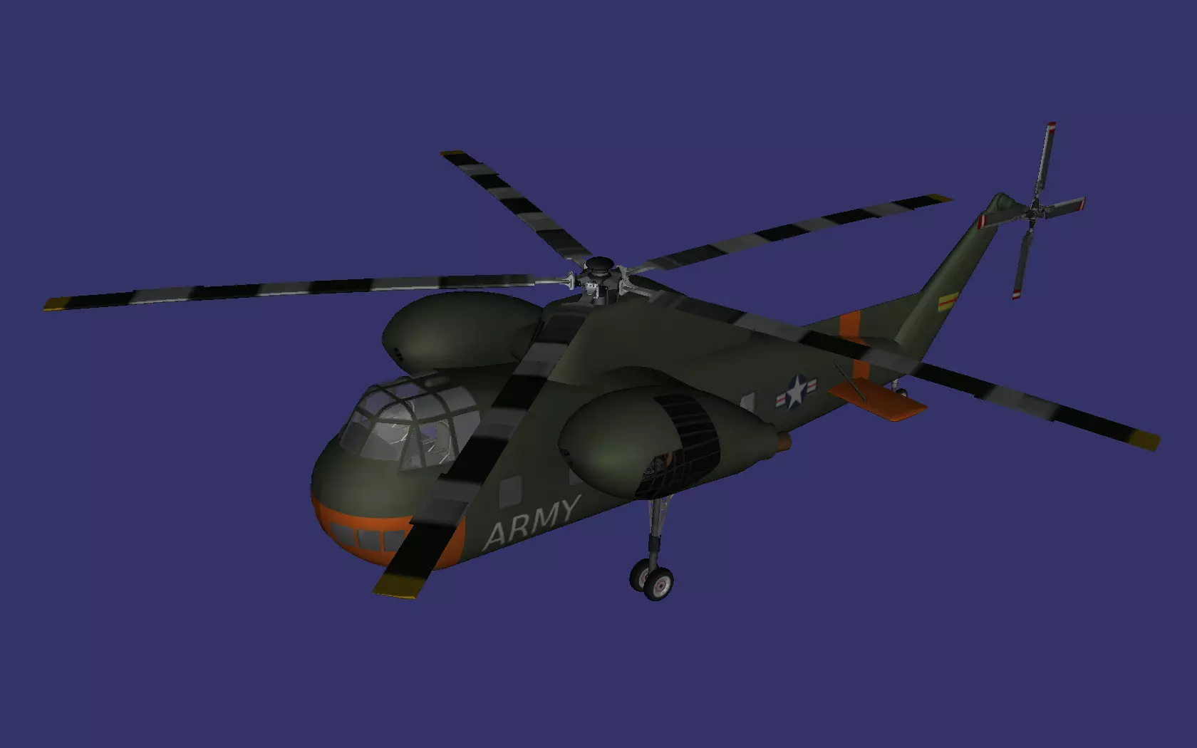 Sikorsky CH-37 Mojave Low-poly 3D model