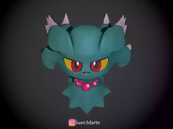 Misdreavus STL pokemon character with eyes