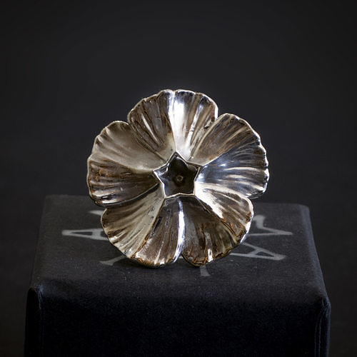 Periwinkle flower ring Printable 3d model 3D print model