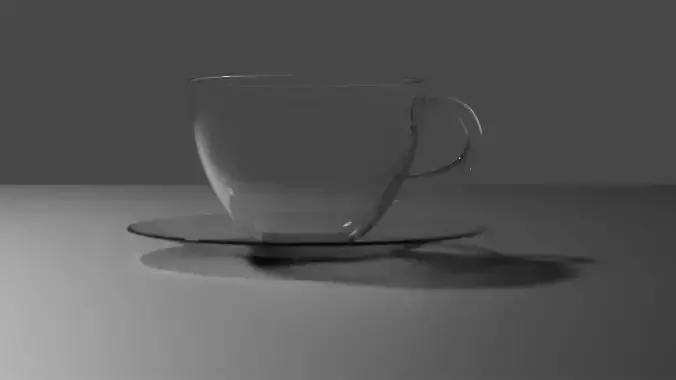 Glass cup and saucer - Mug and plate
