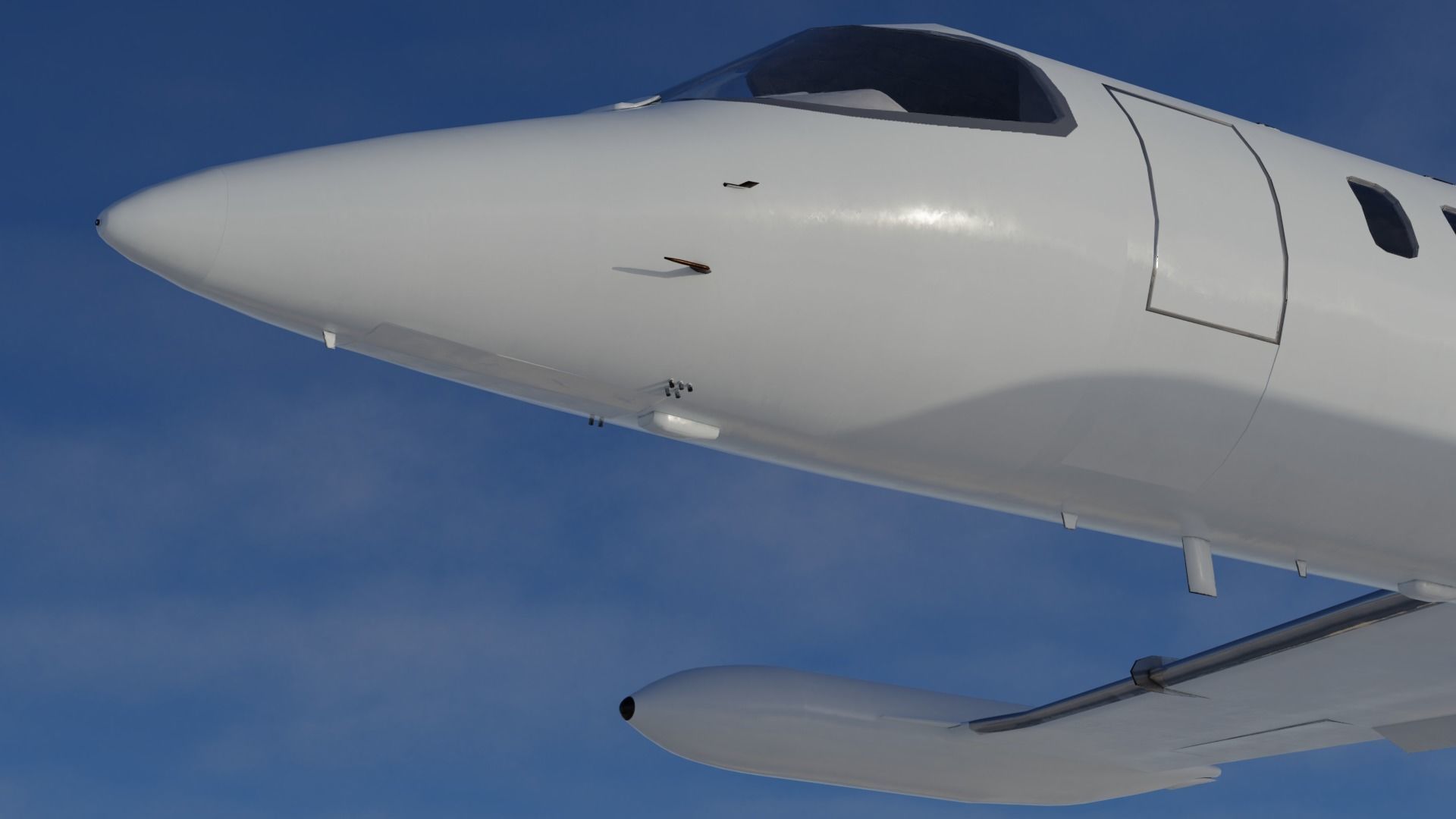 Learjet 35 Low-poly 3D model_1