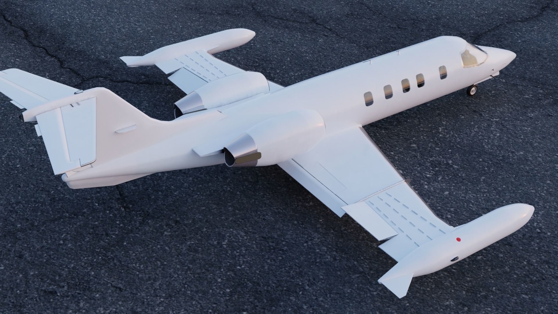 Learjet 35 Low-poly 3D model_7