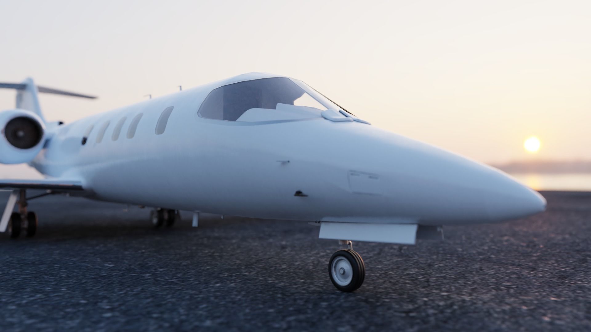 Learjet 35 Low-poly 3D model_2