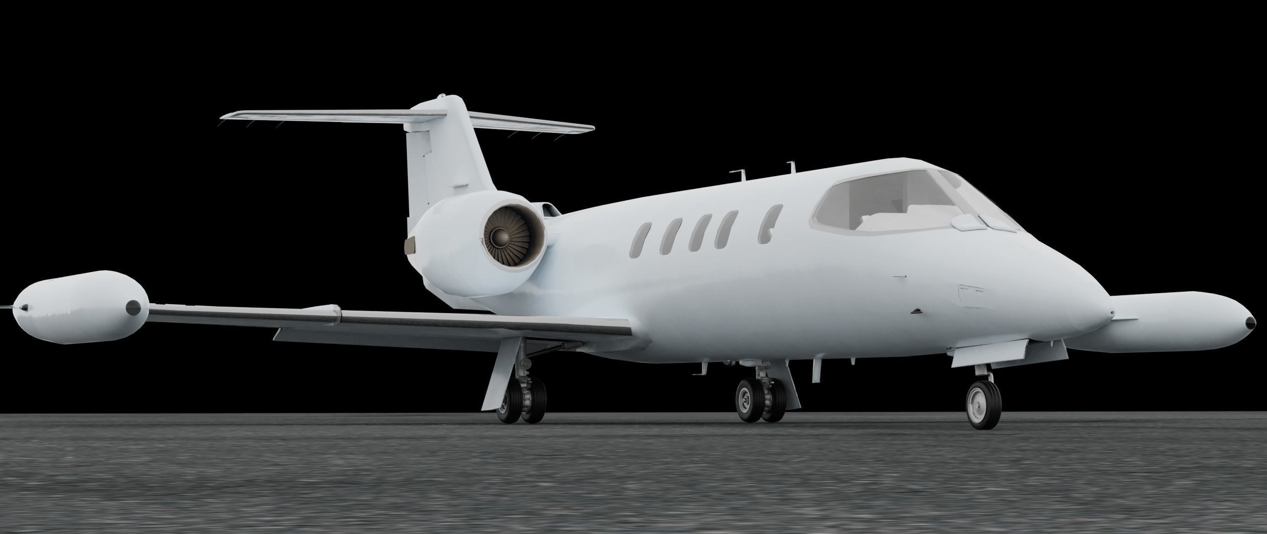 Learjet 35 Low-poly 3D model_3