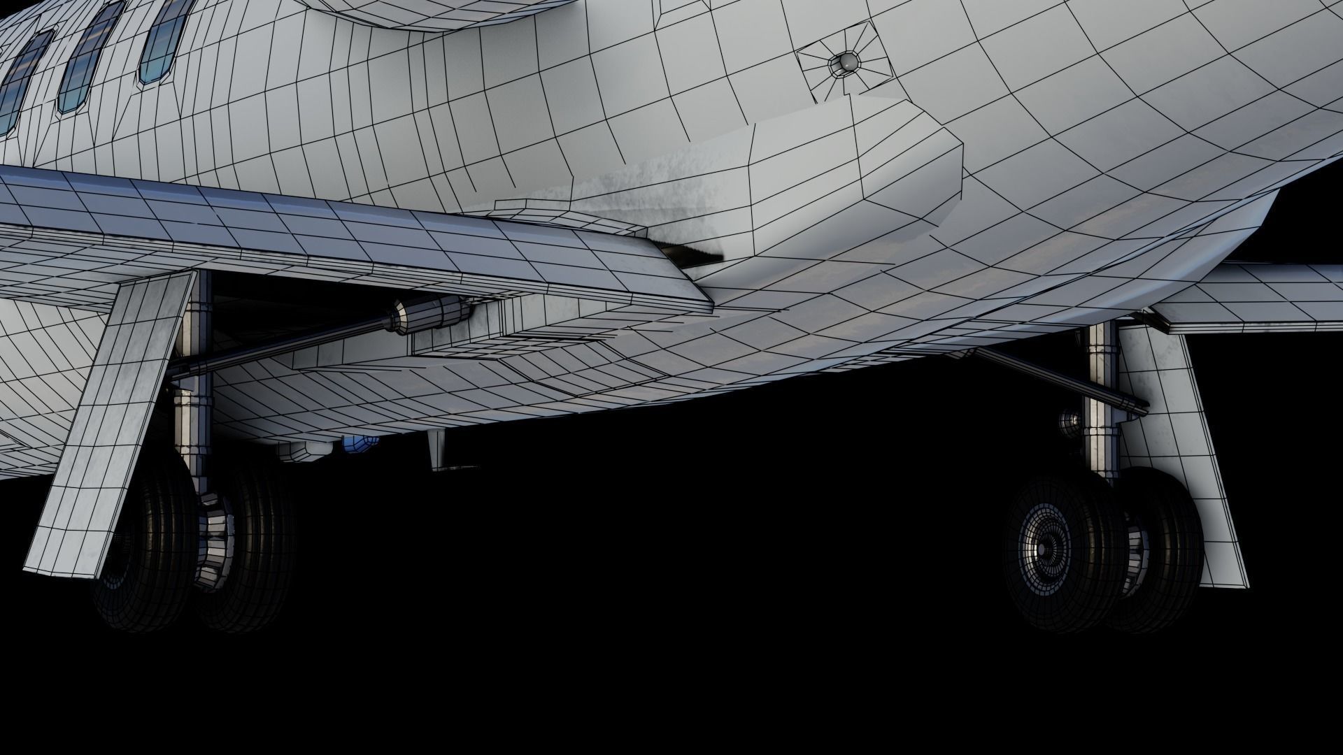 Learjet 35 Low-poly 3D model_6