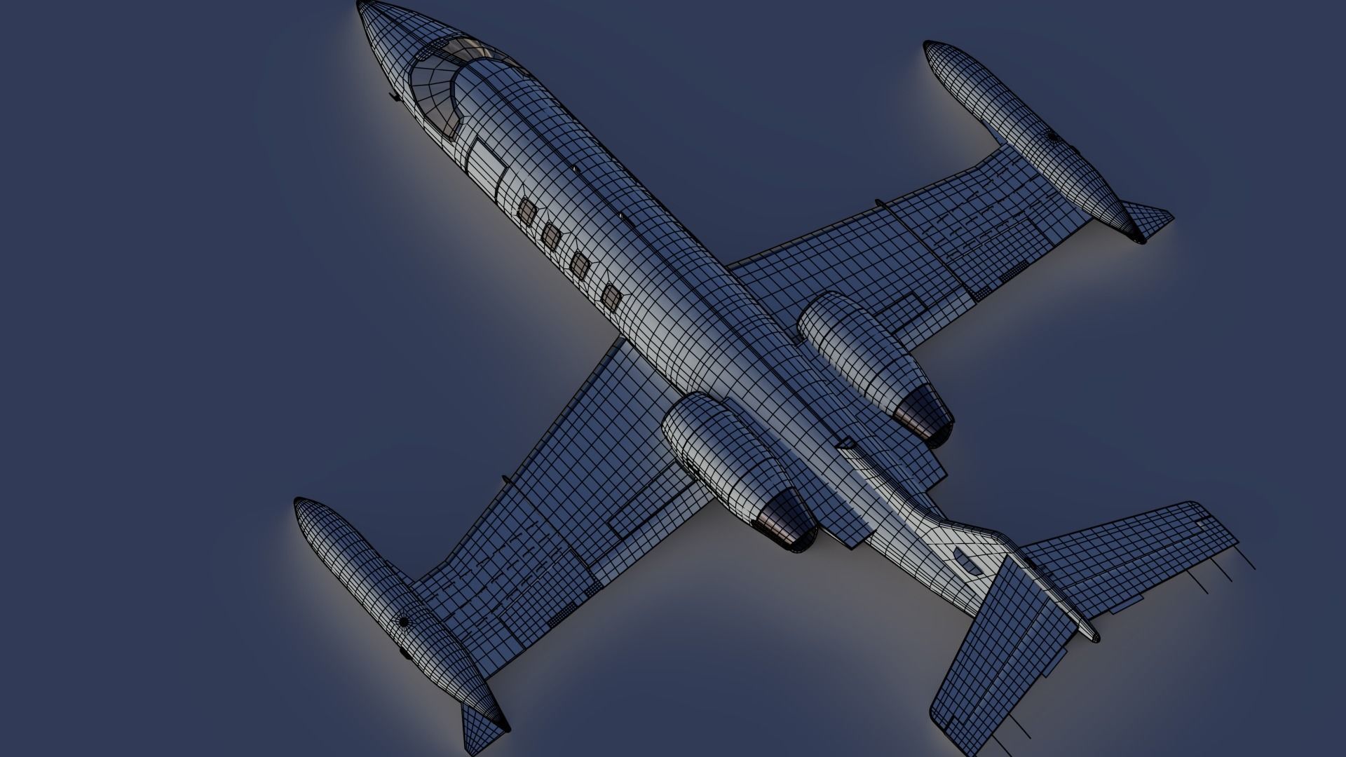 Learjet 35 Low-poly 3D model_5