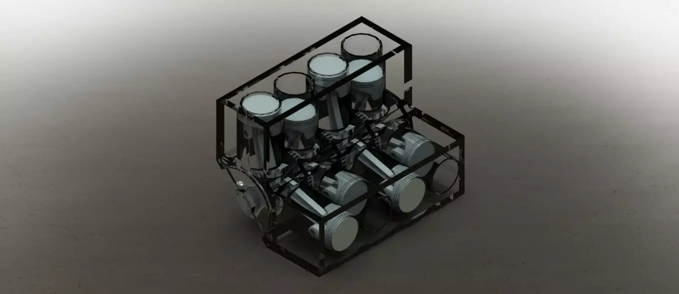 V8 Engine Free 3D model_0