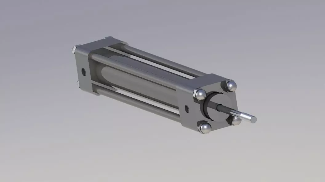 Pneumatic Cilinder Free 3D model
