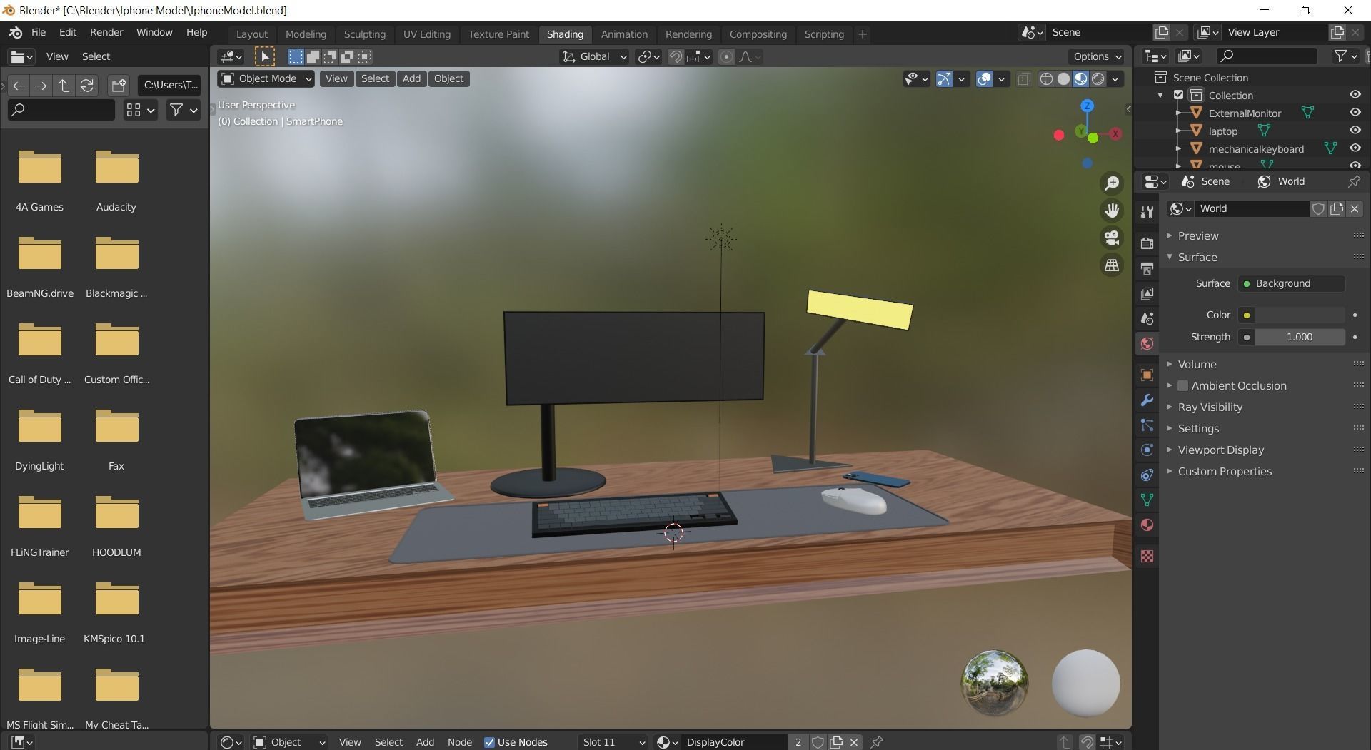 Modern Work Setup Low-poly 3D model_5