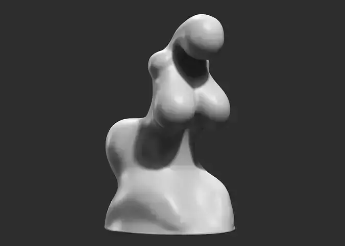 female modern sculpture 3D print model 103 3D print model