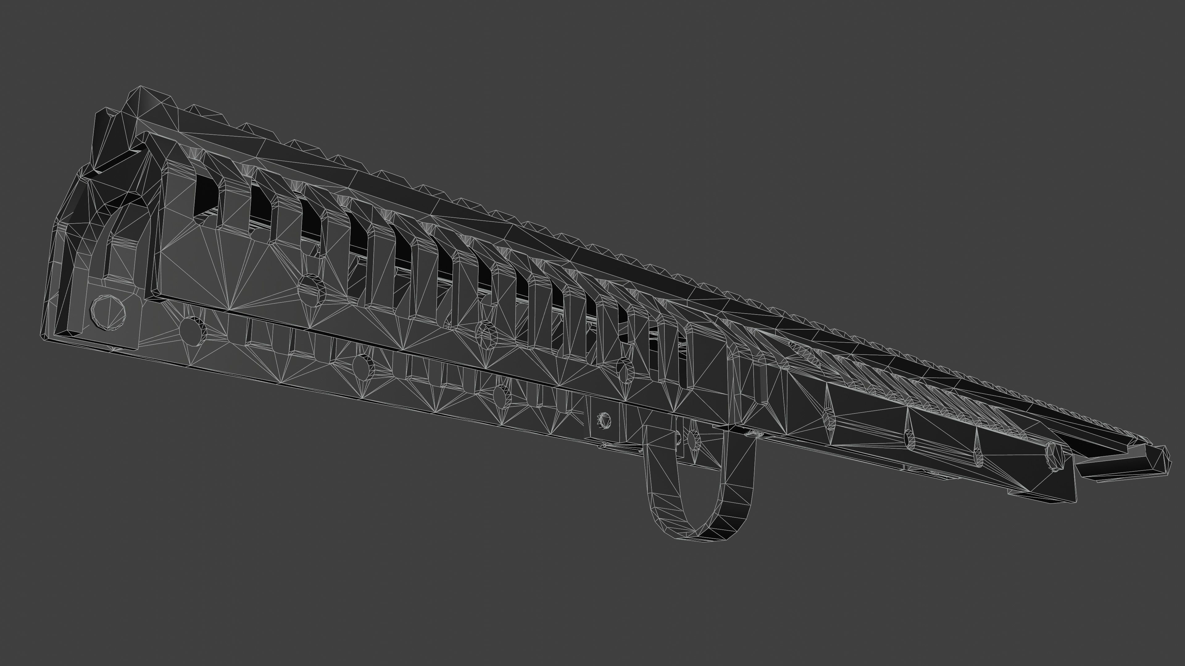 VLTOR CASV14 Rail System for M1A and M14 Low-poly 3D model_8