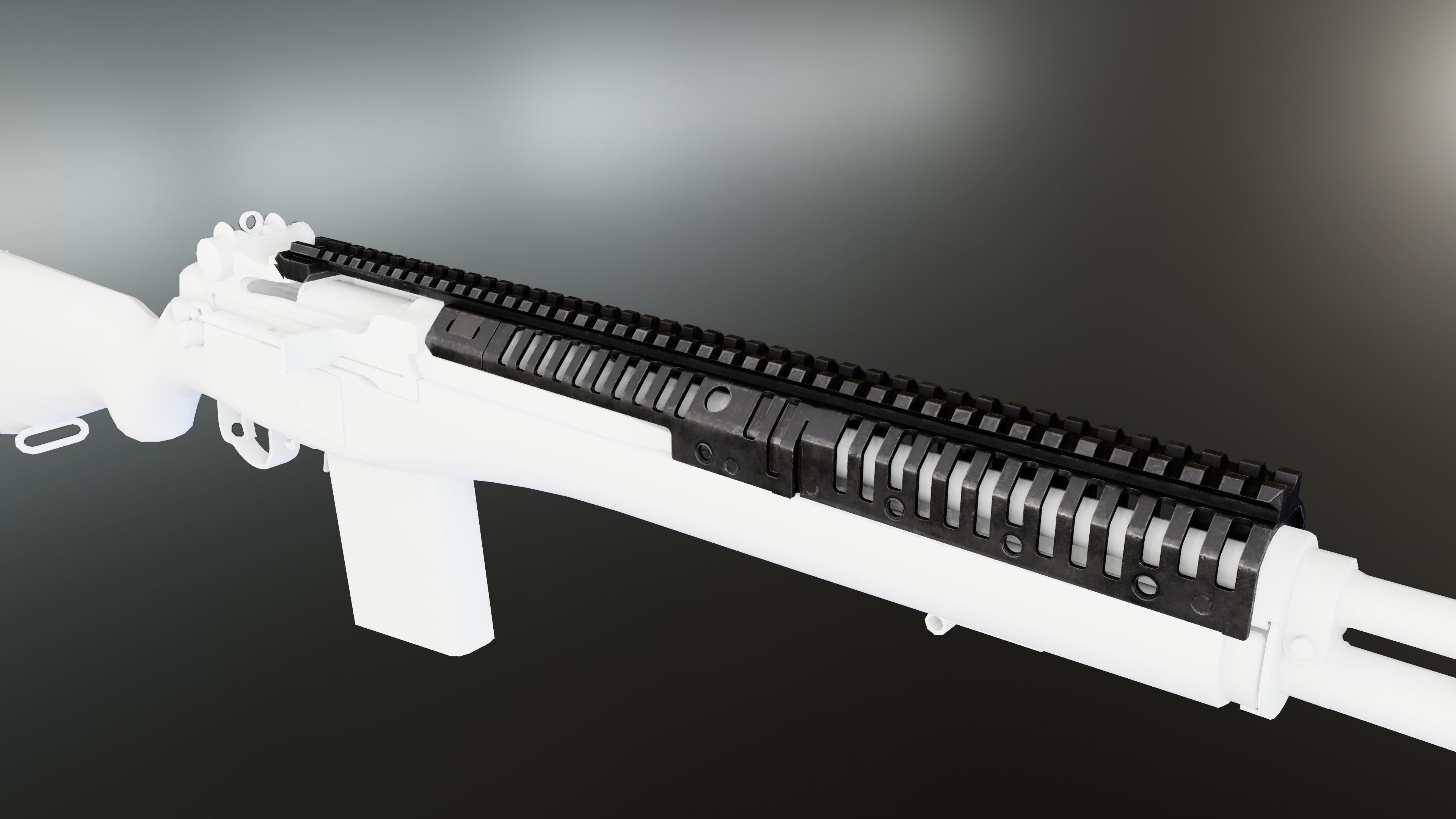 VLTOR CASV14 Rail System for M1A and M14 Low-poly 3D model_3