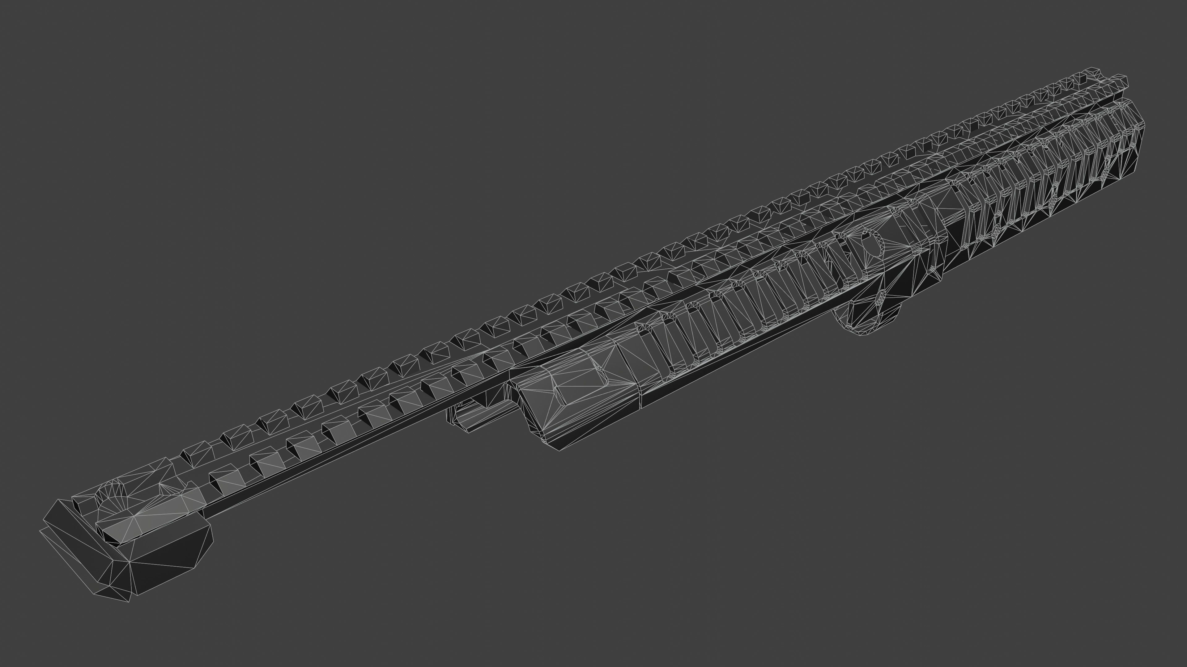 VLTOR CASV14 Rail System for M1A and M14 Low-poly 3D model_7
