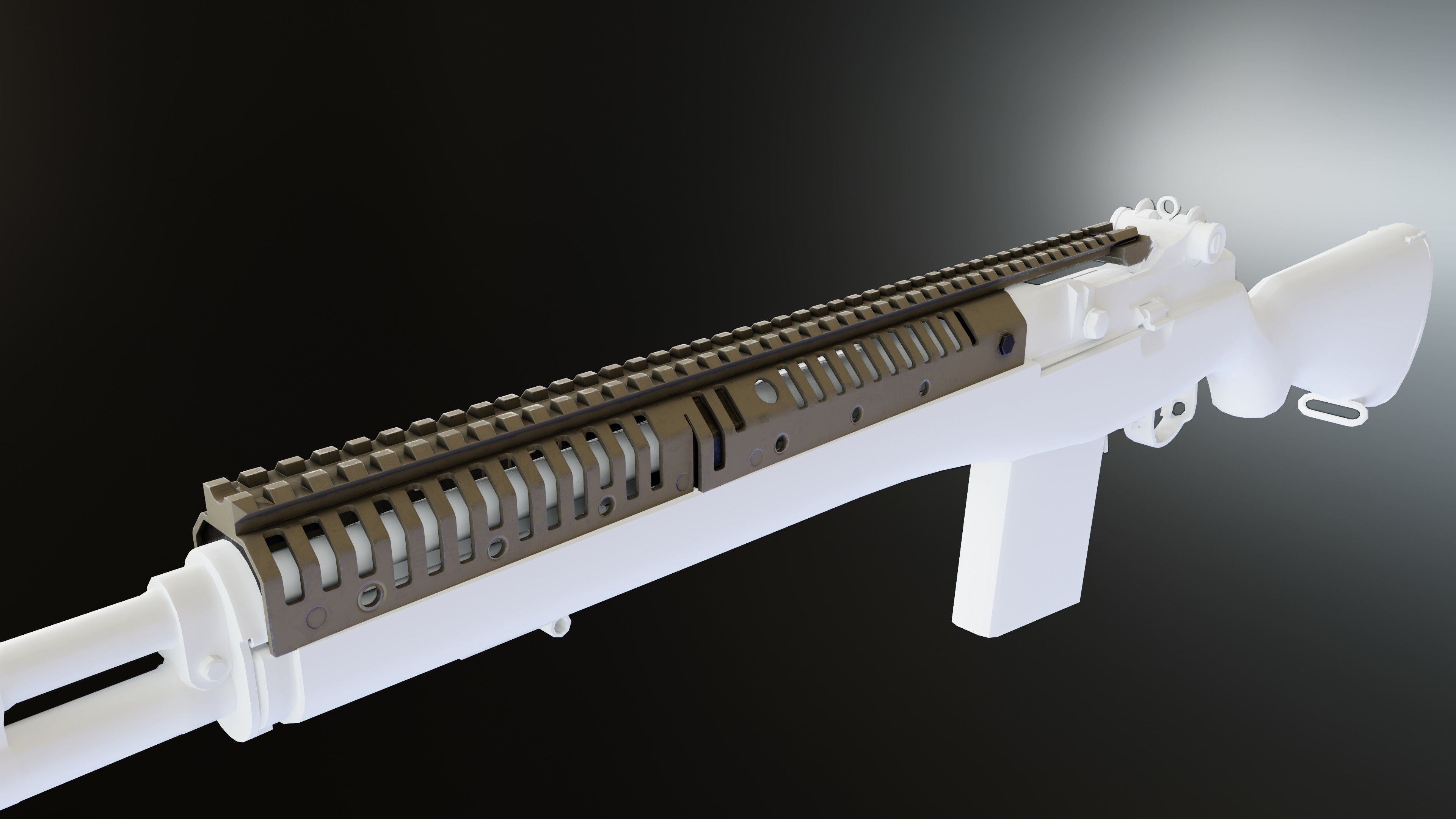 VLTOR CASV14 Rail System for M1A and M14 Low-poly 3D model_4