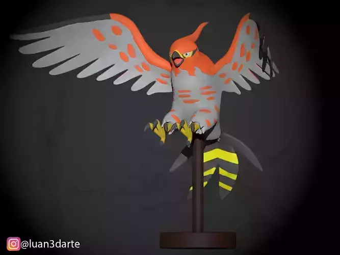 Talonflame STL phoenix statue 3D print model