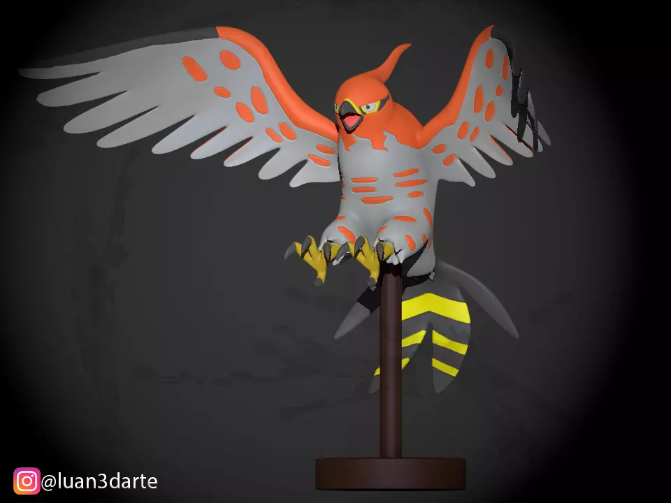 Talonflame STL phoenix statue 3D print model_0