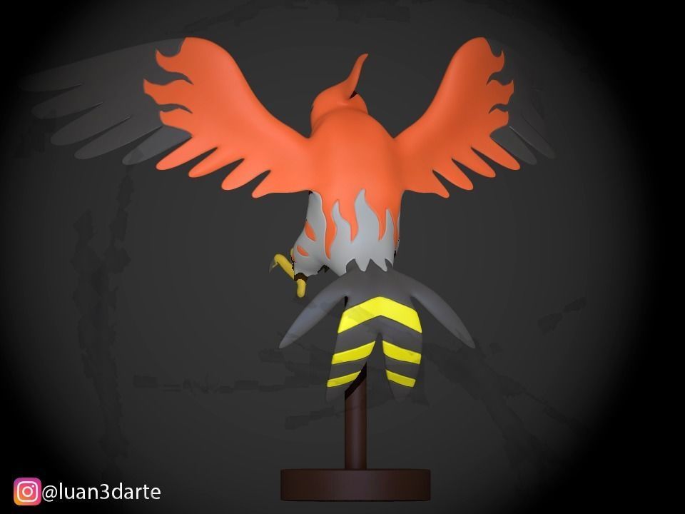 Talonflame STL phoenix statue 3D print model_3