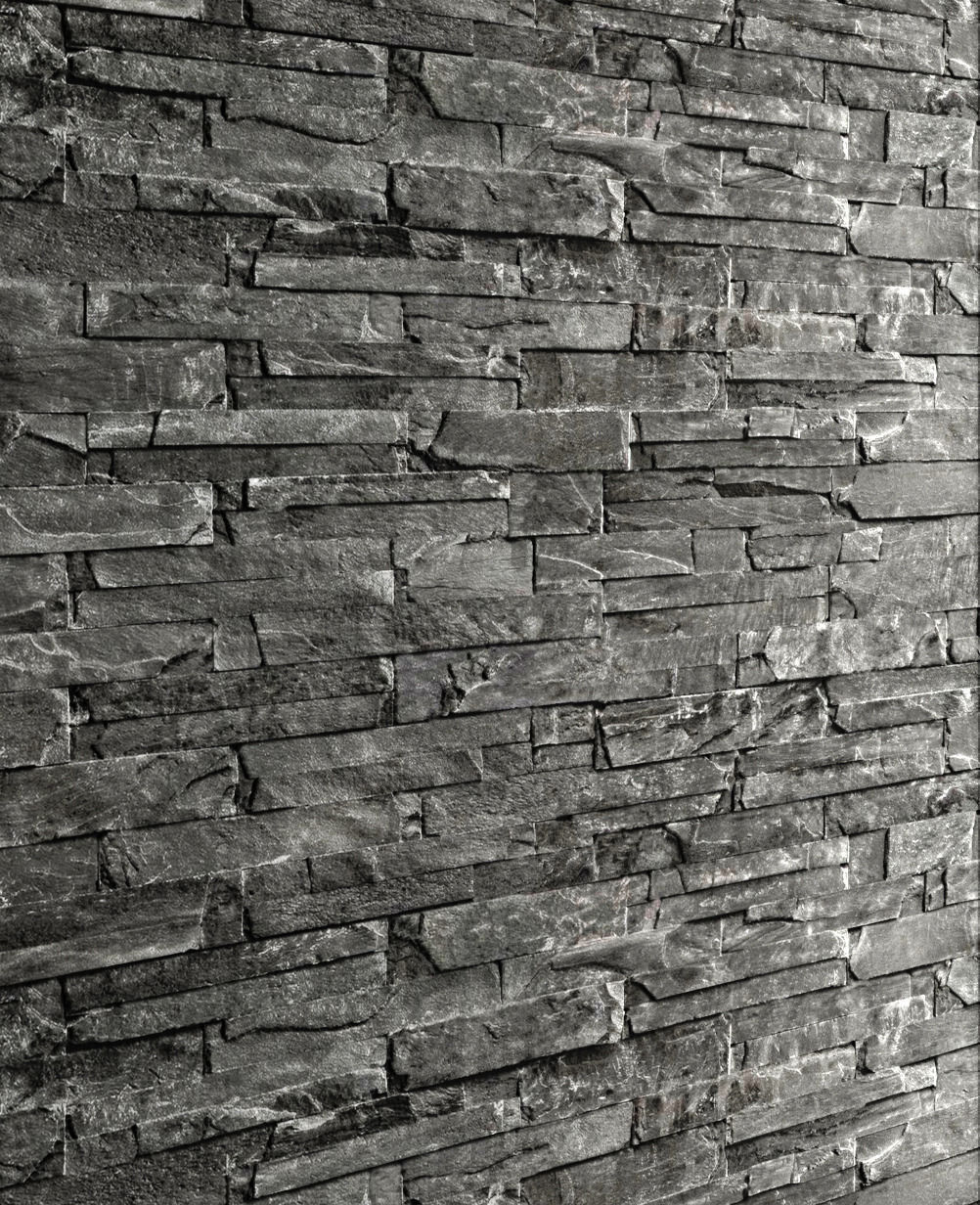 Stone slate black 3D 43 3D model_3