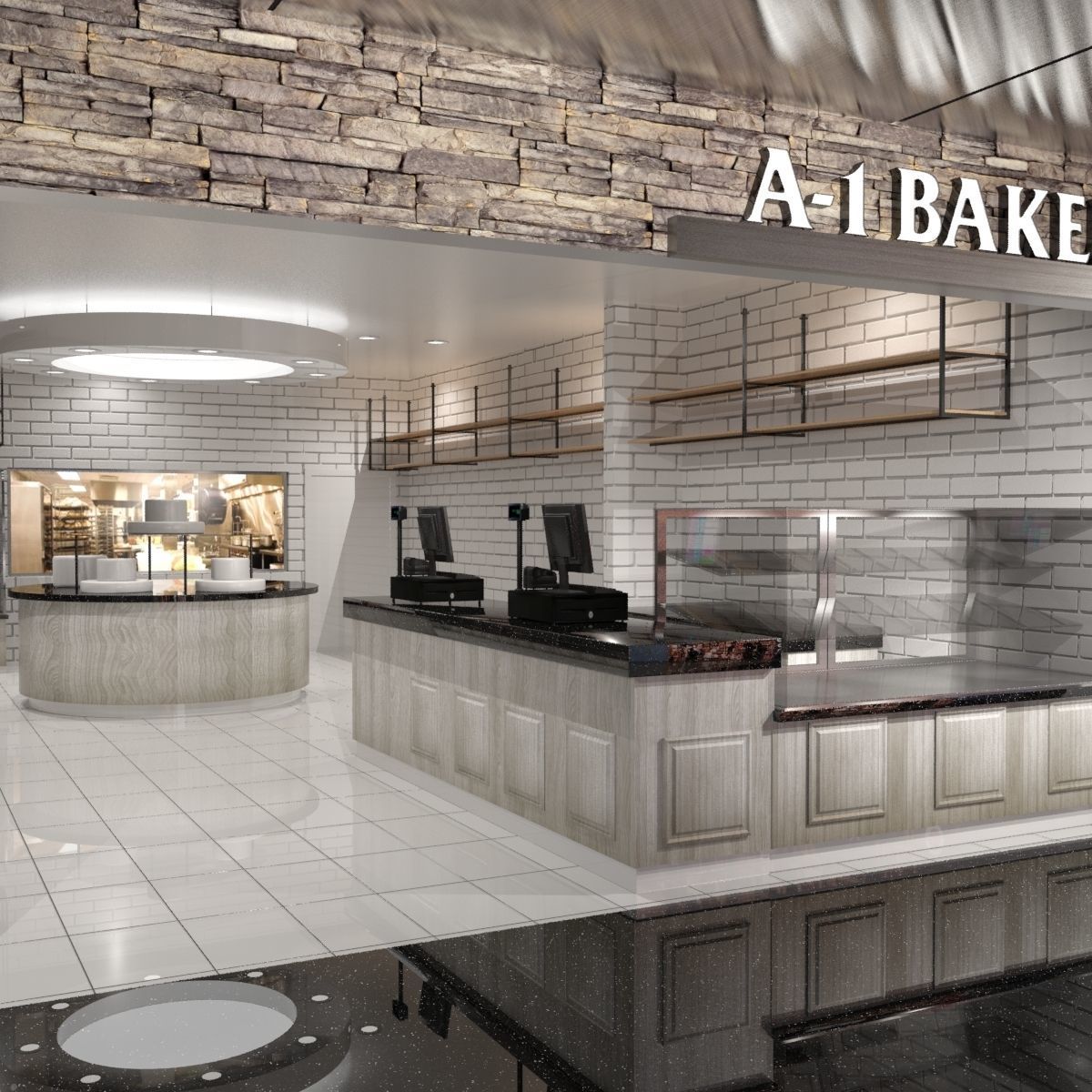 Bakery - Mall Store 3D model_4