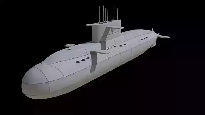 Submarine 3D model 3D print model